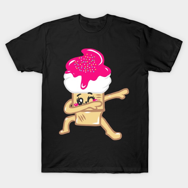 Dancing Steppes Rocking Beaten Dances Ice Cream T-Shirt by KK-Royal